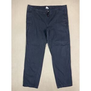 Gramicci Pants Mens L Black Belted Straight Leg Relaxed Fit Mid Rise Pockets
